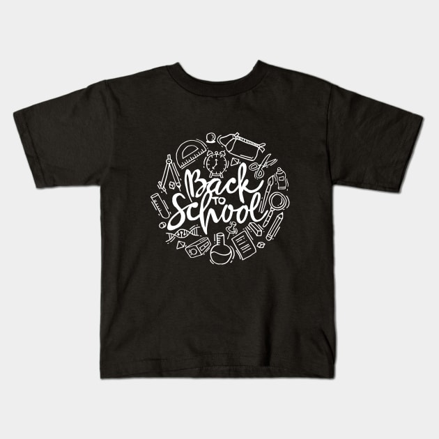 Back To School Kids T-Shirt by Bushra4